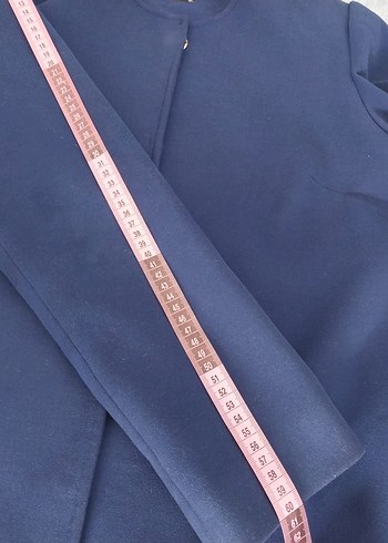 Midi Boy Lacivert kaşe kaban - Görsel 4