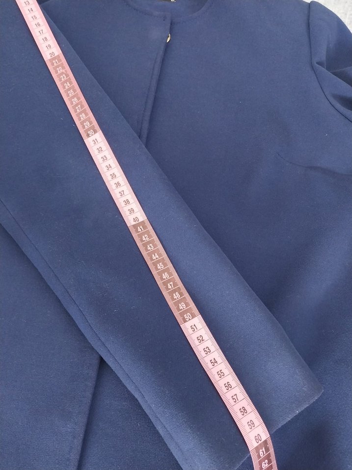 Midi Boy Lacivert kaşe kaban - Görsel 4