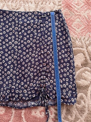 l Beden mavi Renk Pull&bear astarlı mini etek