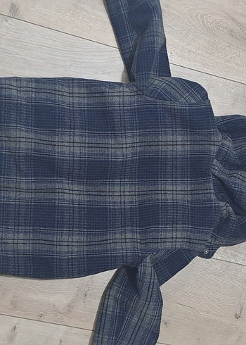 Gri Ekose Desenli Erkek Denim Ceket - Görsel 3