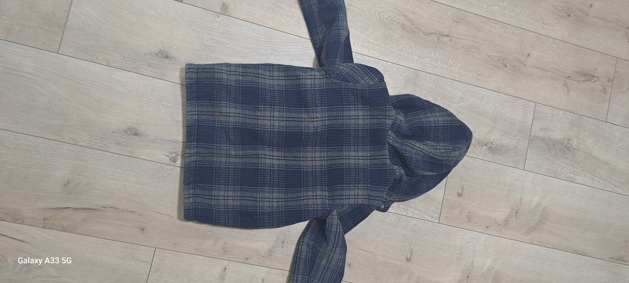 Gri Ekose Desenli Erkek Denim Ceket - Görsel 3