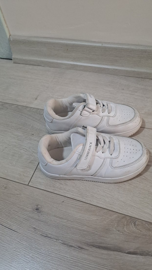 Beyaz Kız Çocuk Spor Ayakkabı Velcro - Görsel 2