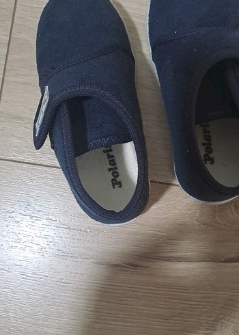 Erkek Çocuk Mavi Sıcak Ev Terliği Velcro - Görsel 4