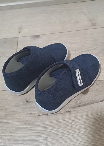 Erkek Çocuk Mavi Sıcak Ev Terliği Velcro - Görsel 2