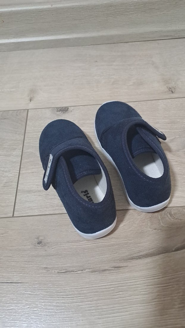 Erkek Çocuk Mavi Sıcak Ev Terliği Velcro - Görsel 3