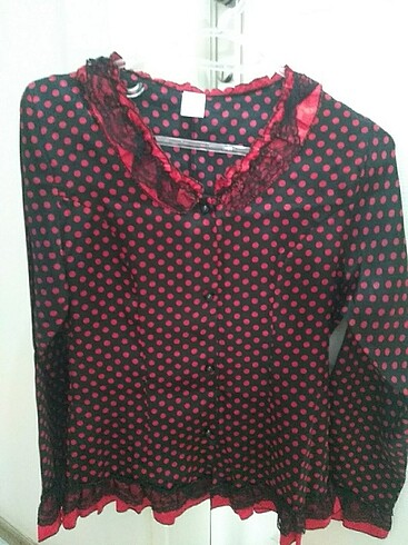 Saten çok yeni kırmızı pijama takımı - Görsel 6