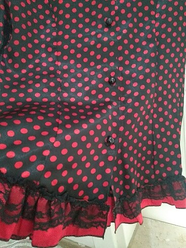 Saten çok yeni kırmızı pijama takımı - Görsel 9