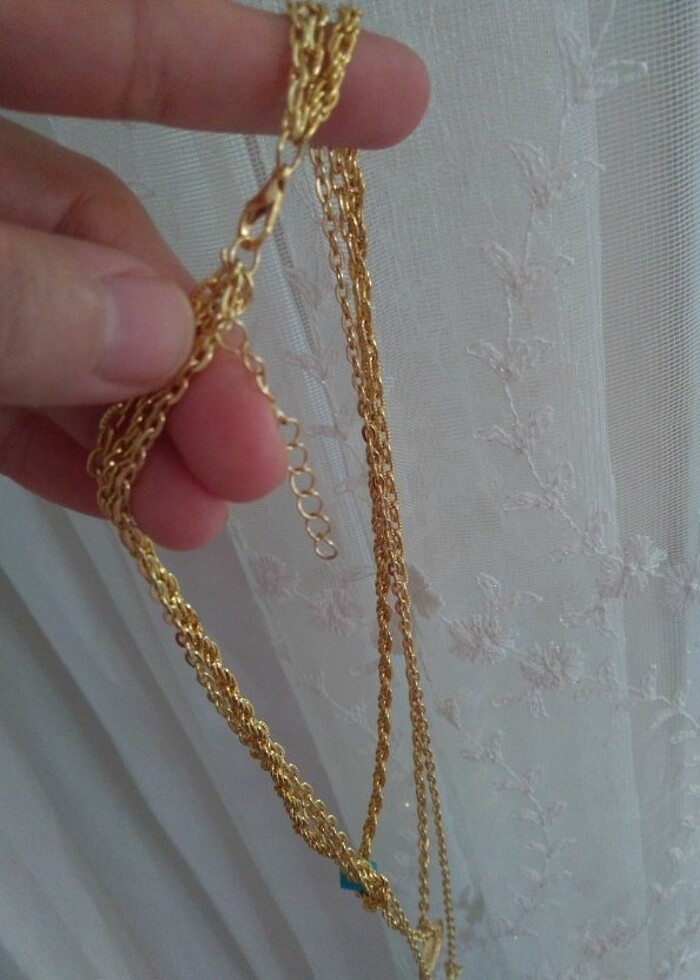 Üç zincirli uçlu kolye  - Görsel 4