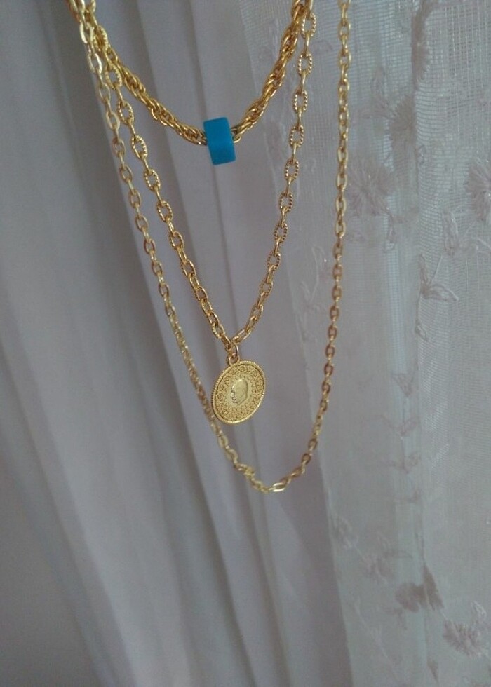 Üç zincirli uçlu kolye  - Görsel 5