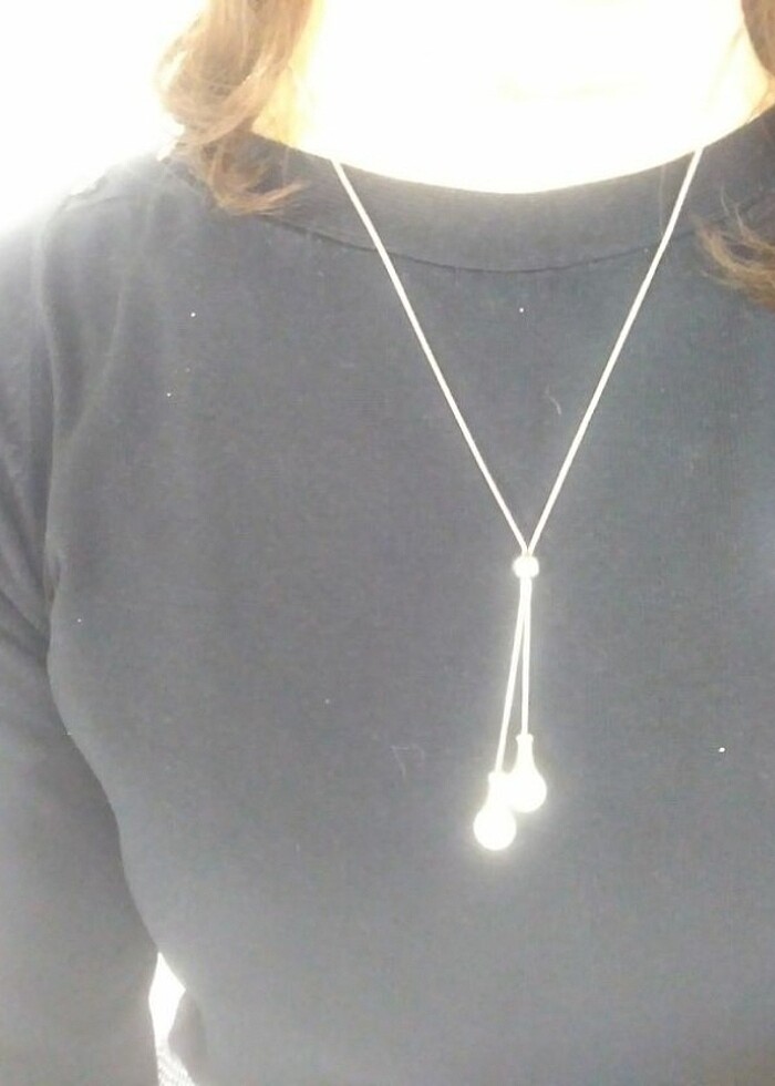 İncili kolye küpe  - Görsel 2