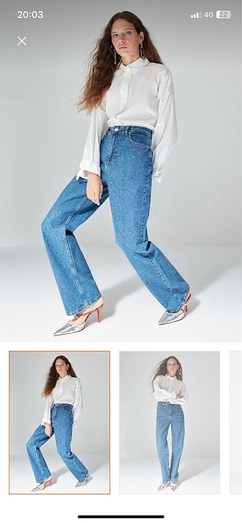 Trendyolmilla taşlı jean