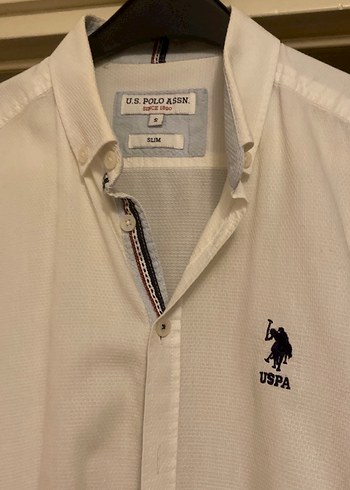 Beyaz Erkek Düğmeli Pamuk Gömlek - Görsel 2