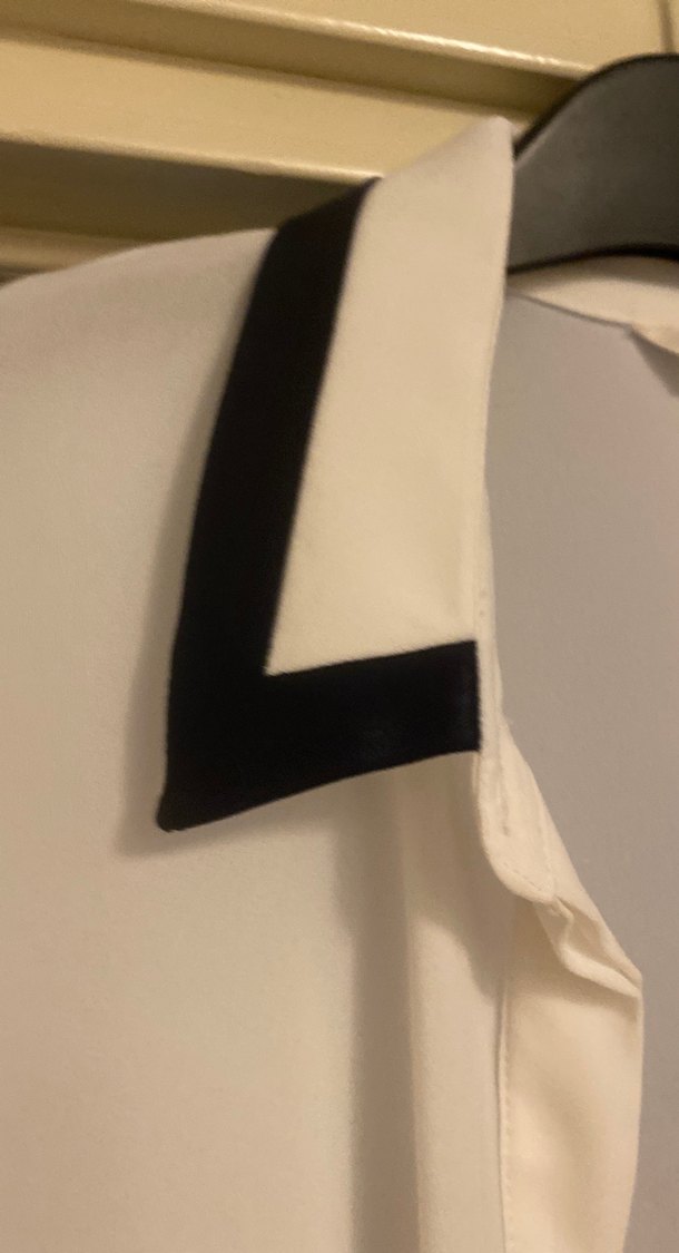 Uzun Kollu, Düğmeli Beyaz Kadın Gömlek - Görsel 3