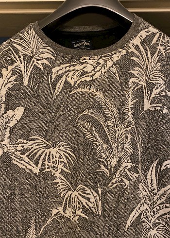 Gri Desenli Erkek Triko Sweatshirt - Görsel 2