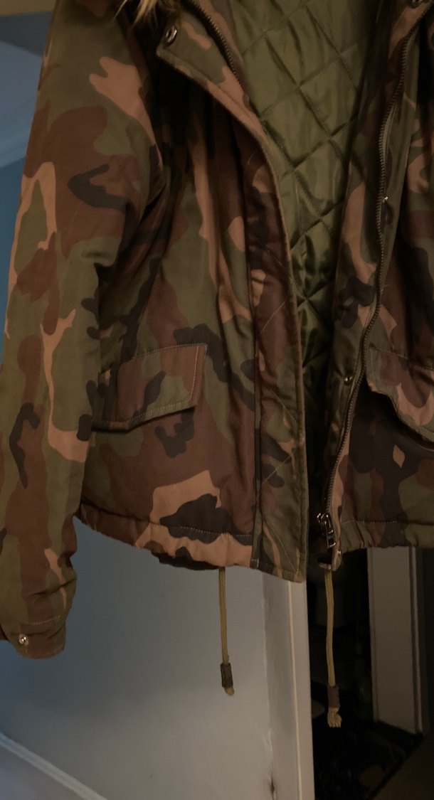 Kürk Detaylı Kamuflaj Kadın Kışlık Mont - Görsel 2