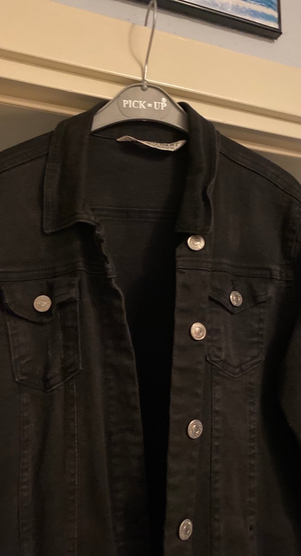 Siyah Düğmeli Kadın Denim Ceket - Görsel 2