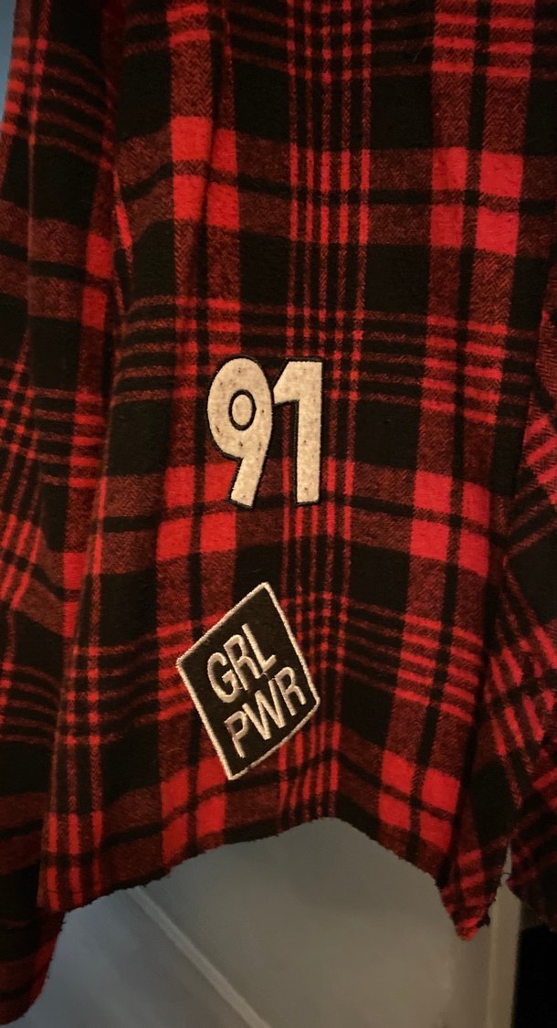 Kırmızı Ekose Desenli Kadın Gömlek - Görsel 2