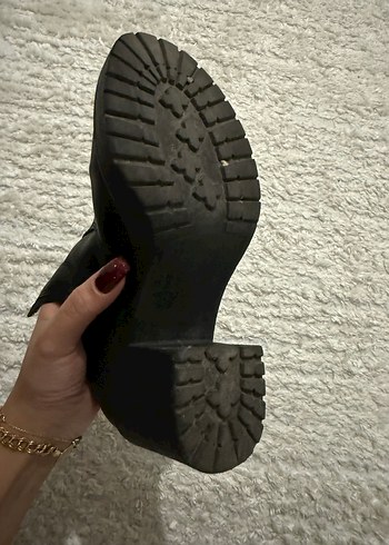 Kadın Siyah Deri Goth Topuklu Botlar - Görsel 6