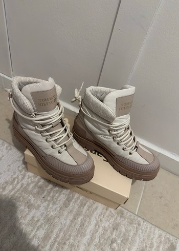 Tommy Hilfiger Beyaz Bağcıklı Platform Bot - Görsel 8