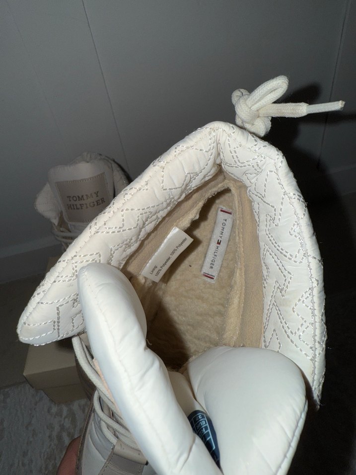 Tommy Hilfiger Beyaz Bağcıklı Platform Bot - Görsel 3