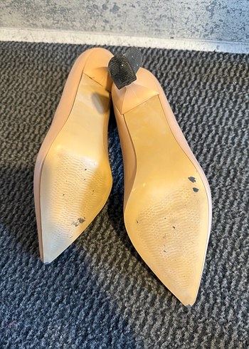 Bej Stiletto Topuklu Kadın Ofis Ayakkabısı - Görsel 6