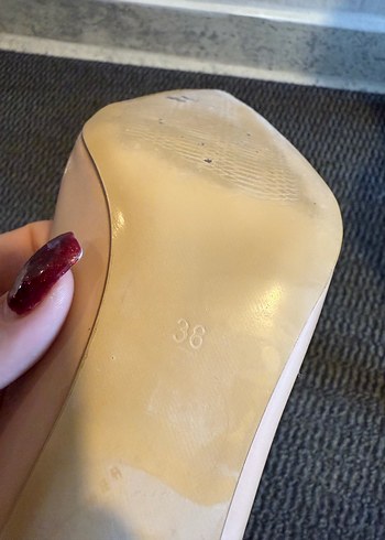 Bej Stiletto Topuklu Kadın Ofis Ayakkabısı - Görsel 7