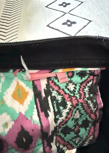 Siyah Mini Denim Şort - Görsel 6