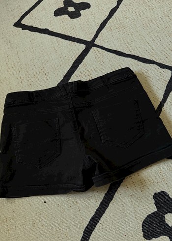 Siyah Mini Denim Şort - Görsel 2