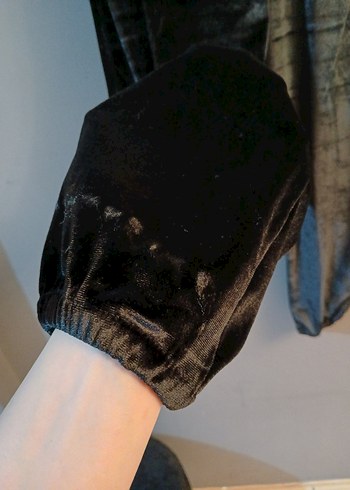 Siyah kadife eşofman L-XL uyumlu - Görsel 2