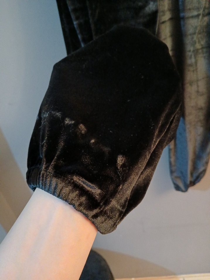 Siyah kadife eşofman L-XL uyumlu - Görsel 2