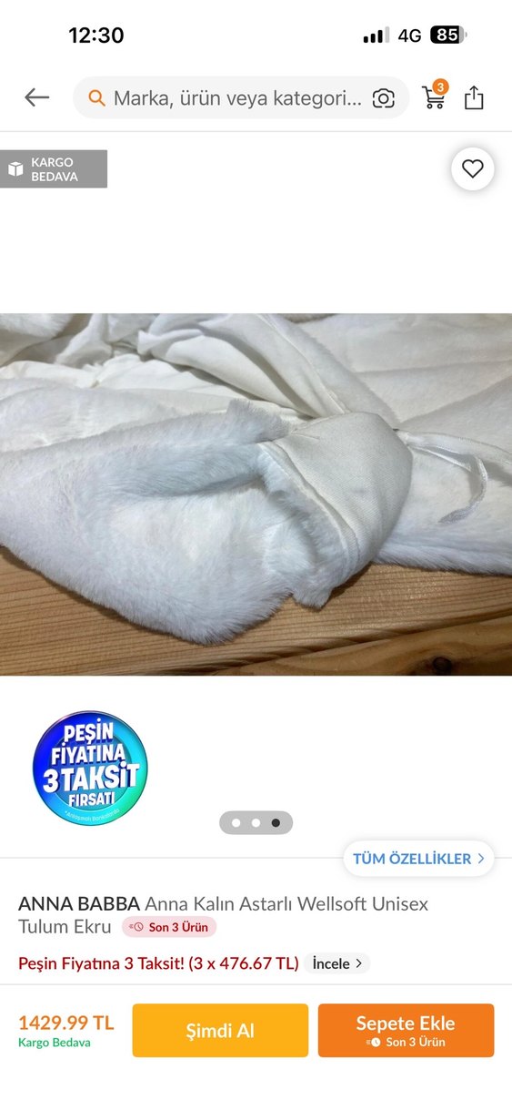 Kürklü Beyaz Kız Bebek Tulumu - Görsel 4