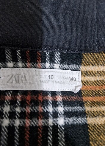 10 Yaş Beden sarı Renk Zara cocuk oduncu gömlek