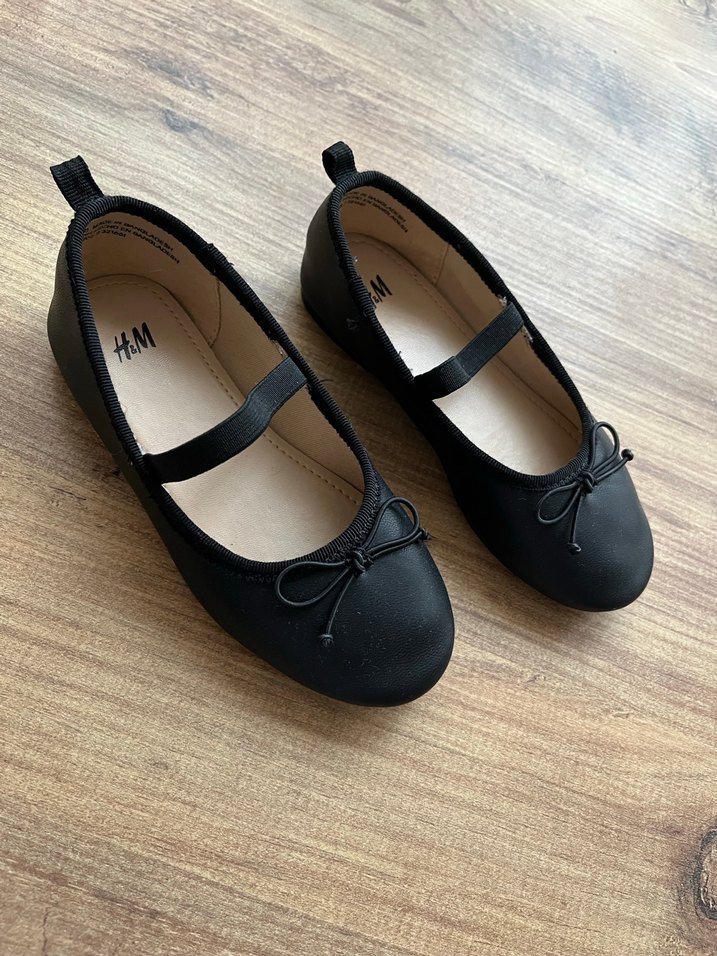 Kız Çocuk Siyah Fiyonklu Babet Ayakkabı - Görsel 3