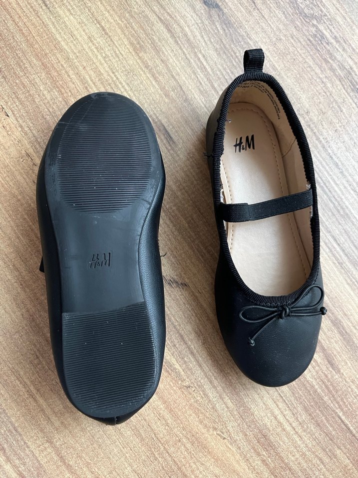 Kız Çocuk Siyah Fiyonklu Babet Ayakkabı - Görsel 4