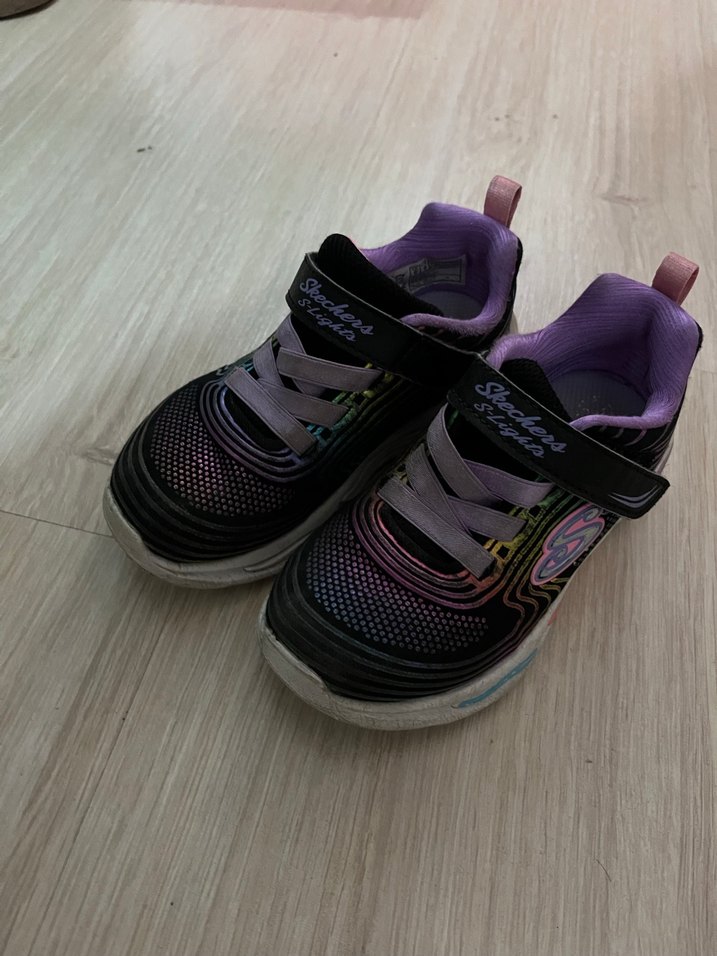 Mor Işıklı Kız Çocuk Spor Ayakkabı - Görsel 3