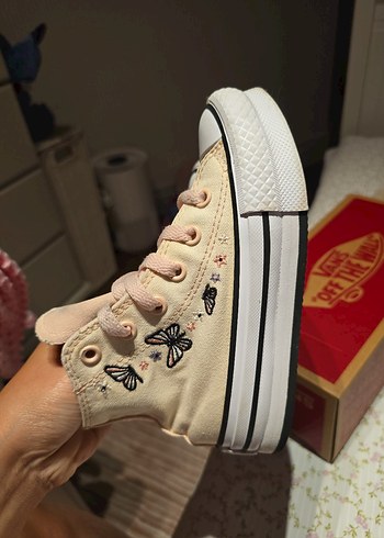 28 Beden Converse ÇOCUK pembe Nakışlı Sneaker