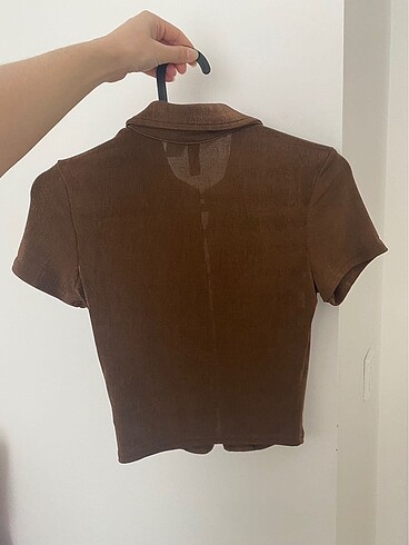 xs Beden kahverengi Renk H&M polo yaka bluz