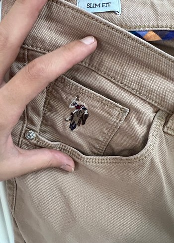34 Beden camel Renk U.s Polo assn Bej Regular Fit Erkek Pantolon