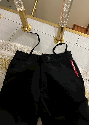 Prada Fermuarlı Siyah Erkek Outdoor Eşofman Altı - Görsel 6