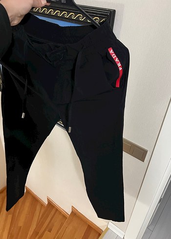 Prada Fermuarlı Siyah Erkek Outdoor Eşofman Altı - Görsel 3