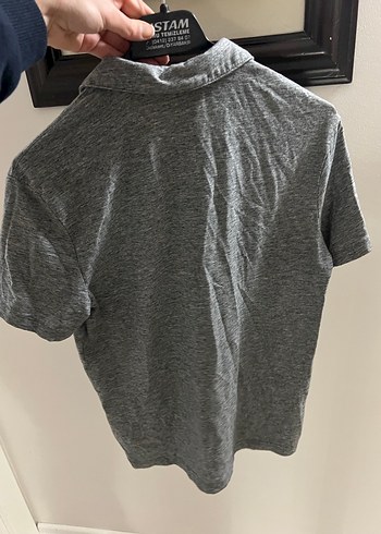 Gri Keten Erkek Polo Tişört - Görsel 4