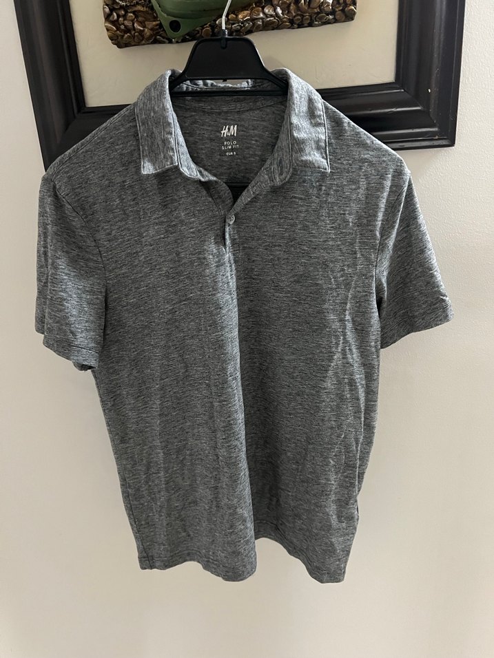 Gri Keten Erkek Polo Tişört - Görsel 2