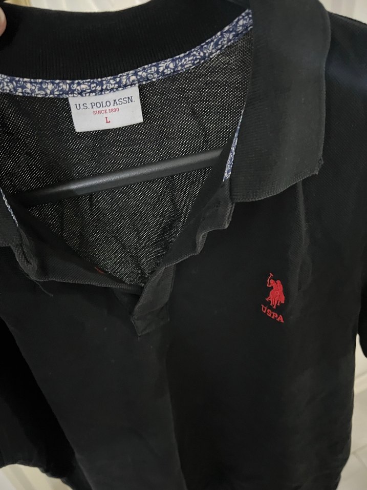 U.s Polo assn Erkek Siyah Kısa Kollu Polo Tişört - Görsel 3