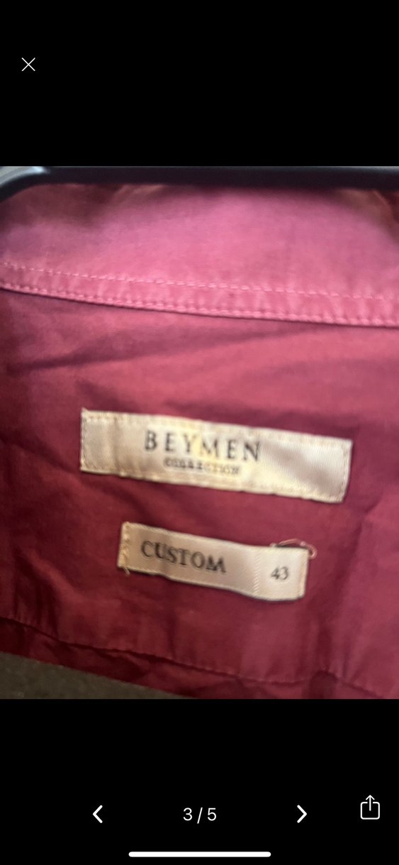 Beymen Orjinal Bordo Erkek Keten Gömlek - Görsel 3