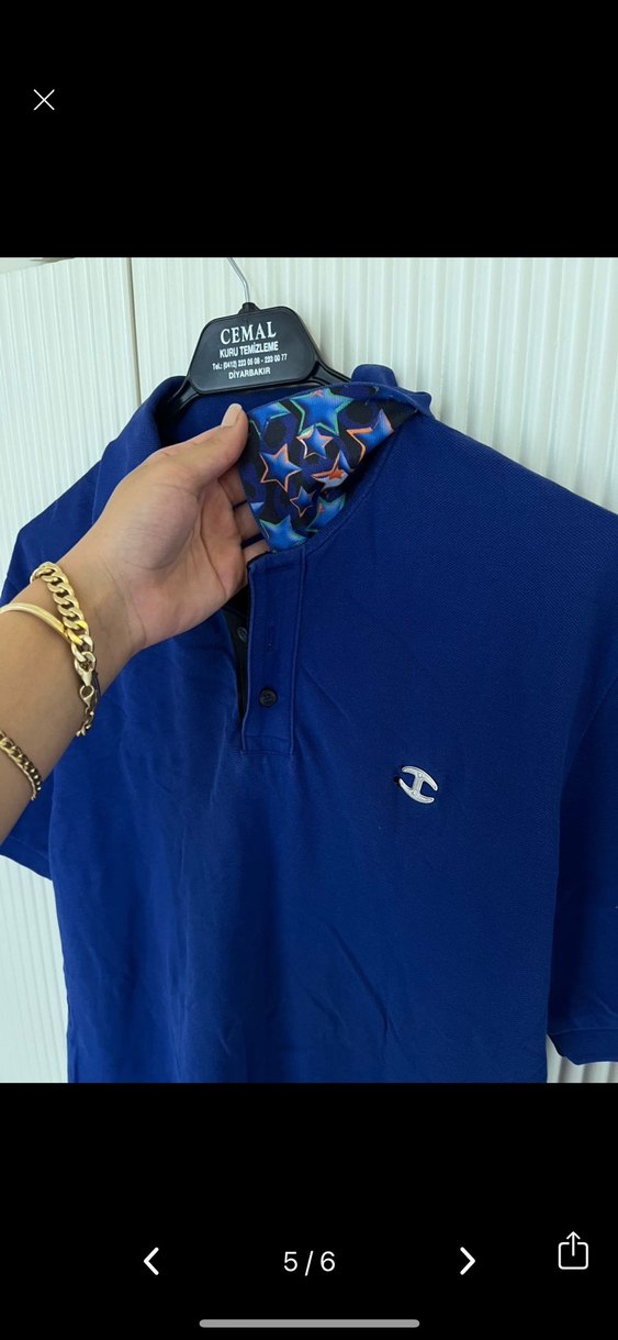 Just cavalli Lacivert Kısa Kollu Polo Tişört - Görsel 3