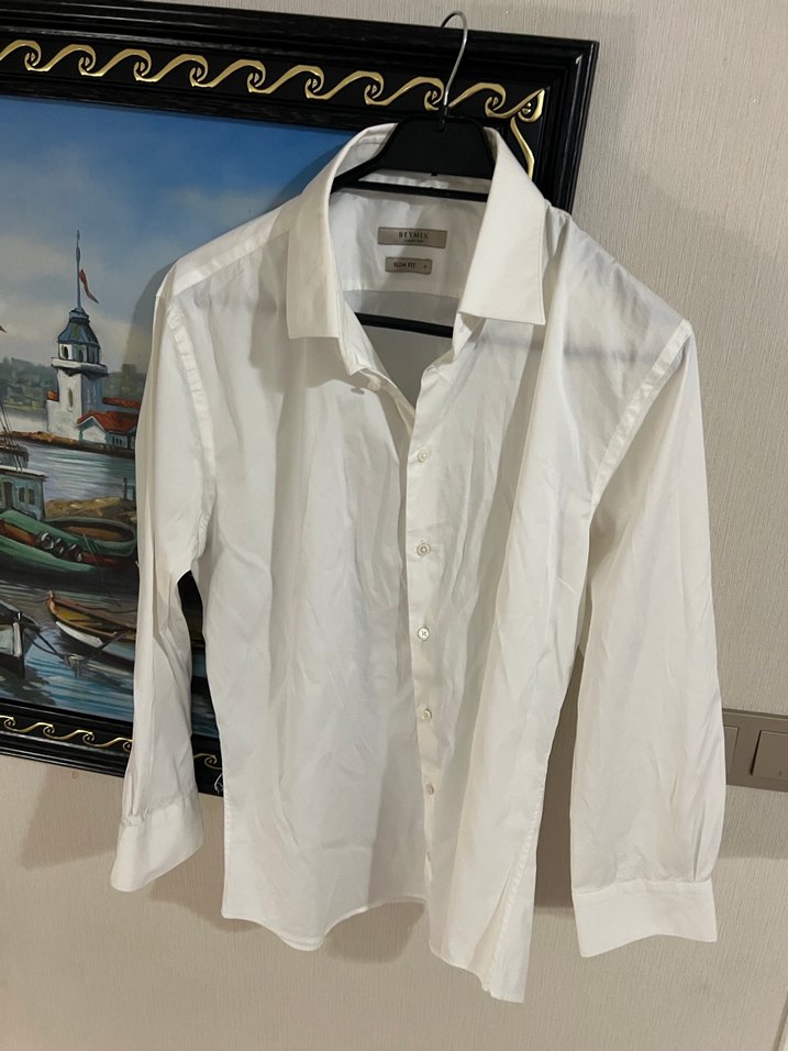 Beymen Erkek Beyaz Uzun Kollu Klasik Gömlek - Görsel 3
