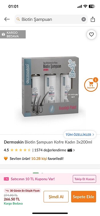 Biotin şampuan