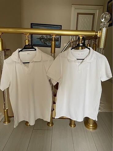 Beyaz Polo yaka t-shirt