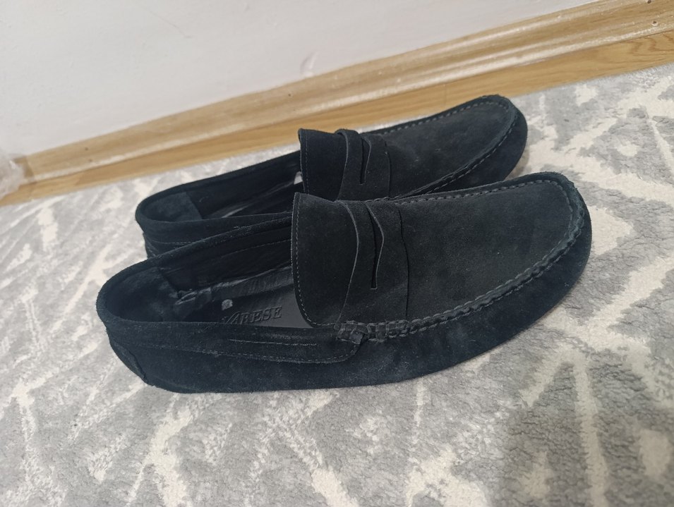 Siyah Süet Erkek Loafer Ayakkabı - Görsel 2