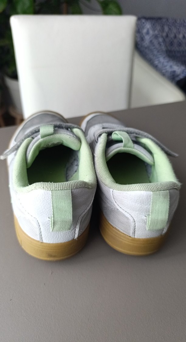 erkek Çocuk Beyaz Gri Cırt Cırtlı Spor Ayakkabı - Görsel 4